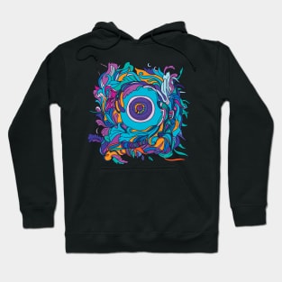 Perception psychedelic eye with iris Hoodie